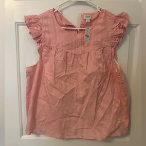 J. Crew women’s Pink Striped Top